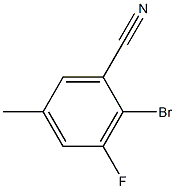 2-Bromo-3-fluoro-5-methyl-benzonitrile Struktur