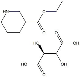 (S)-3-Piperidinecarboxylic acid ethyl ester-tartrate Structure
