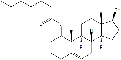 1-雄烯二醇庚酸酯, , 结构式