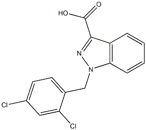 1 - [(2,4-dichlorophenyl) methyl] -1H- indazole-3-carboxylic acid Structure