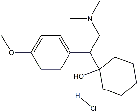N,N-Dimethyl-2-p-methoxyphenyl-2-(1-hydroxycyclohexyl)ethylamine hydrochloride Struktur