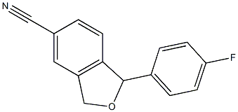 1-(4-氟苯基)-1,3-二氢异苯并呋喃-5-甲腈,,结构式