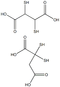 二巯基丁二酸(2,3-二巯基丁二酸),,结构式