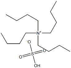 Tetra-n-butylammonium hydrogen sulfate 化学構造式