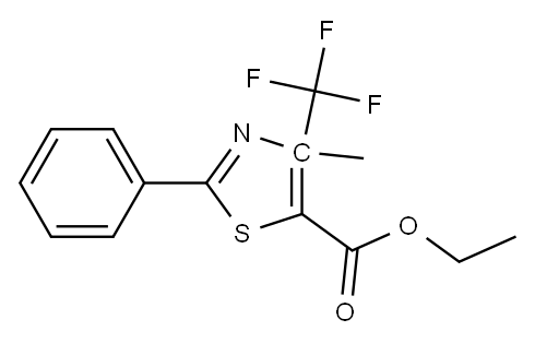 2-[4-(三氟甲基)]苯基-4-甲基-5-噻唑甲酸乙酯,,结构式