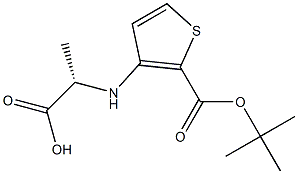 BOC-L-3-噻吩丙氨酸,,结构式