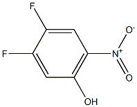 3,4-二氟-6-硝基苯酚,,结构式