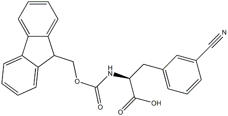 FMOC-D-3-氰基苯丙氨酸, , 结构式
