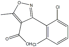 3-(2,6-二氯苯基)-5-甲基-异噁唑-4-甲酸,,结构式