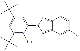 2-(2'-羟基-3',5'-二叔丁基苯基)-5-氯代苯并三氮唑 结构式