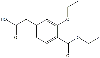 4-ethoxycarbonyl-3-ethoxyphenylacetic acid Struktur