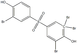 4,4'-二羟基-3,3,5,5'-四溴二苯砜 结构式