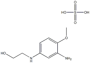 2-amino-4-[N-(2-hydroxyethyl)-amino]anisole sulfate Struktur