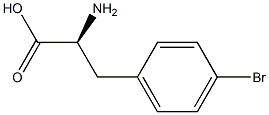 S-2-氨基-3-(4'-溴苯基)丙酸 结构式