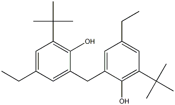 2,2-甲撑双(4-乙基-6-叔丁基苯酚), , 结构式