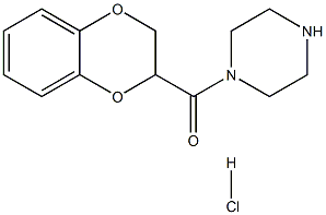 N-(1,4-苯并二噁烷-2-羰基)哌嗪盐酸盐, , 结构式