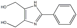 2-苯基-4,5-二羟甲基咪唑,,结构式