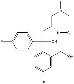 1-[4-bromo-2-(hydroxymethyl)phenyl]-4-(dimethylamino)-1-(4-fluorophenyl)-1-butanol hydrochloride Structure
