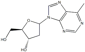9-(2-deoxy-erythro-pentofuranosyl)-6-methylpurine 化学構造式