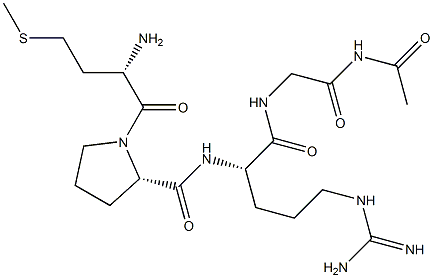 acetylmethionyl-prolyl-arginyl-glycinamide Structure