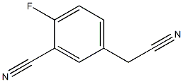3-氰基-4-氟苯乙腈,,结构式