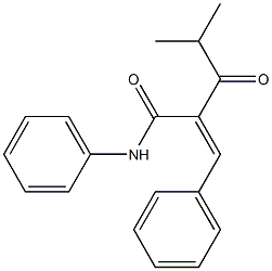 (Z)-2-Benzylidene-4-methyl-3-oxo-N-phenylpentanamide Struktur