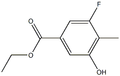 3-FLUORO-5-HYDROXY-4-METHYLBENZOIC ACID ETHYL ESTER Structure