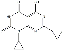 1,7-DICYCLOPROPYL-5-MERCAPTOPYRIMIDO[4,5-D]PYRIMIDINE-2,4(1H,3H)-DIONE Structure