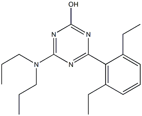 4-(2,6-DIETHYLPHENYL)-6-(DIPROPYLAMINO)-1,3,5-TRIAZIN-2-OL Struktur