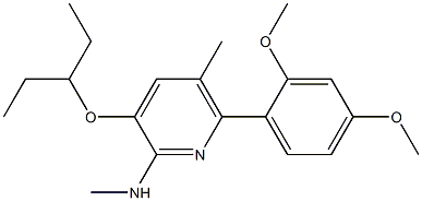 6-(2,4-DIMETHOXYPHENYL)-3-(1-ETHYLPROPOXY)-N,5-DIMETHYLPYRIDIN-2-AMINE Structure