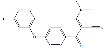 (E)-2-[4-(3-chlorophenoxy)benzoyl]-3-(dimethylamino)-2-propenenitrile Structure