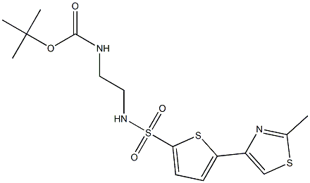  tert-butyl N-[2-({[5-(2-methyl-1,3-thiazol-4-yl)-2-thienyl]sulfonyl}amino)ethyl]carbamate
