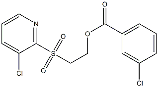 2-[(3-chloro-2-pyridyl)sulfonyl]ethyl 3-chlorobenzoate Structure