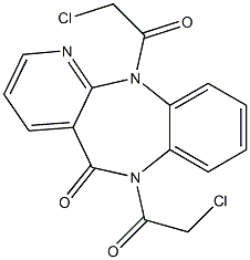 6,11-bis(2-chloroacetyl)-6,11-dihydro-5H-pyrido[2,3-b][1,5]benzodiazepin-5-one Structure