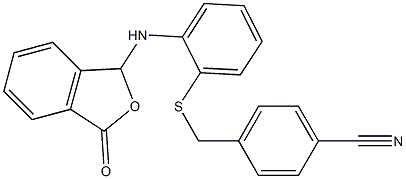 4-[({2-[(3-oxo-1,3-dihydroisobenzofuran-1-yl)amino]phenyl}thio)methyl]benzonitrile