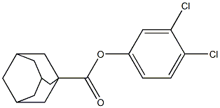 3,4-dichlorophenyl adamantane-1-carboxylate Structure