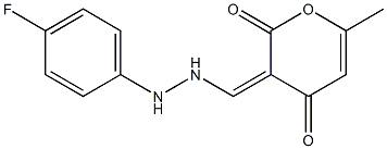 3-{(Z)-[2-(4-fluorophenyl)hydrazino]methylidene}-6-methyl-2H-pyran-2,4-dione