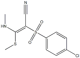 (Z)-2-[(4-chlorophenyl)sulfonyl]-3-(methylamino)-3-(methylsulfanyl)-2-propenenitrile