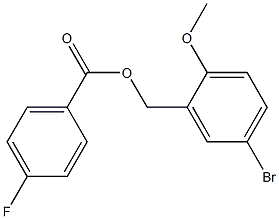 5-bromo-2-methoxybenzyl 4-fluorobenzenecarboxylate Structure