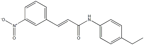 (E)-N-(4-ethylphenyl)-3-(3-nitrophenyl)-2-propenamide Struktur