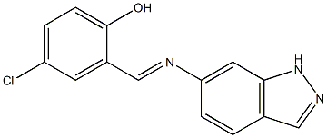 4-chloro-2-[(1H-indazol-6-ylimino)methyl]phenol Structure