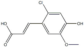 (E)-3-(2-chloro-4-hydroxy-5-methoxyphenyl)acrylic acid Struktur