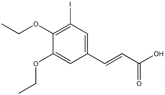 (E)-3-(3,4-diethoxy-5-iodophenyl)acrylic acid Structure