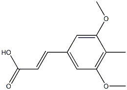 (E)-3-(3,5-dimethoxy-4-methylphenyl)acrylic acid Struktur