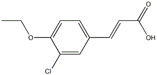 (E)-3-(3-chloro-4-ethoxyphenyl)acrylic acid Struktur
