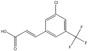 (E)-3-(3-chloro-5-(trifluoromethyl)phenyl)acrylic acid 化学構造式