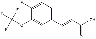 (E)-3-(4-fluoro-3-(trifluoromethoxy)phenyl)acrylic acid Struktur