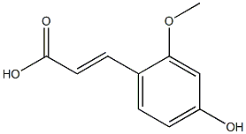 (E)-3-(4-hydroxy-2-methoxyphenyl)acrylic acid 结构式