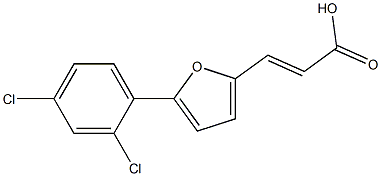 (E)-3-(5-(2,4-dichlorophenyl)furan-2-yl)acrylic acid Struktur