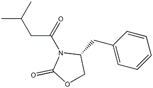 (R)-4-BENZYL-3-(3-METHYL-BUTYRYL)-OXAZOLIDIN-2-ONE 化学構造式